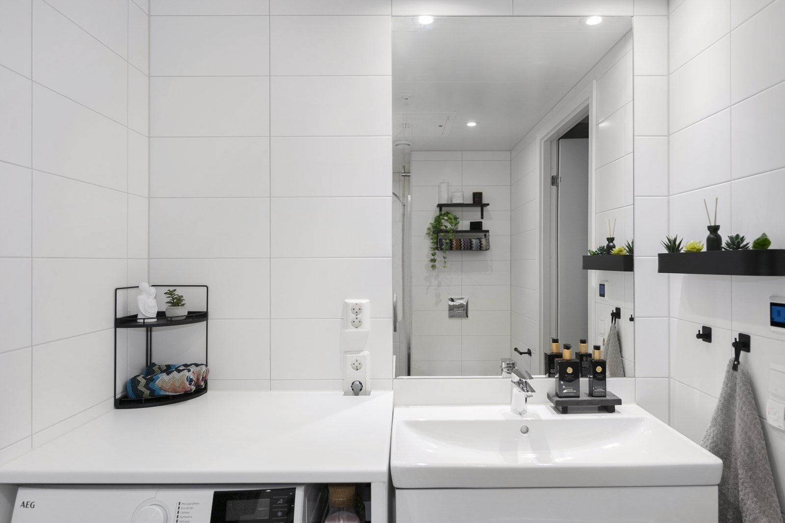 Det er opplegg for vaskemaskin og tørketrommel Galleribilde