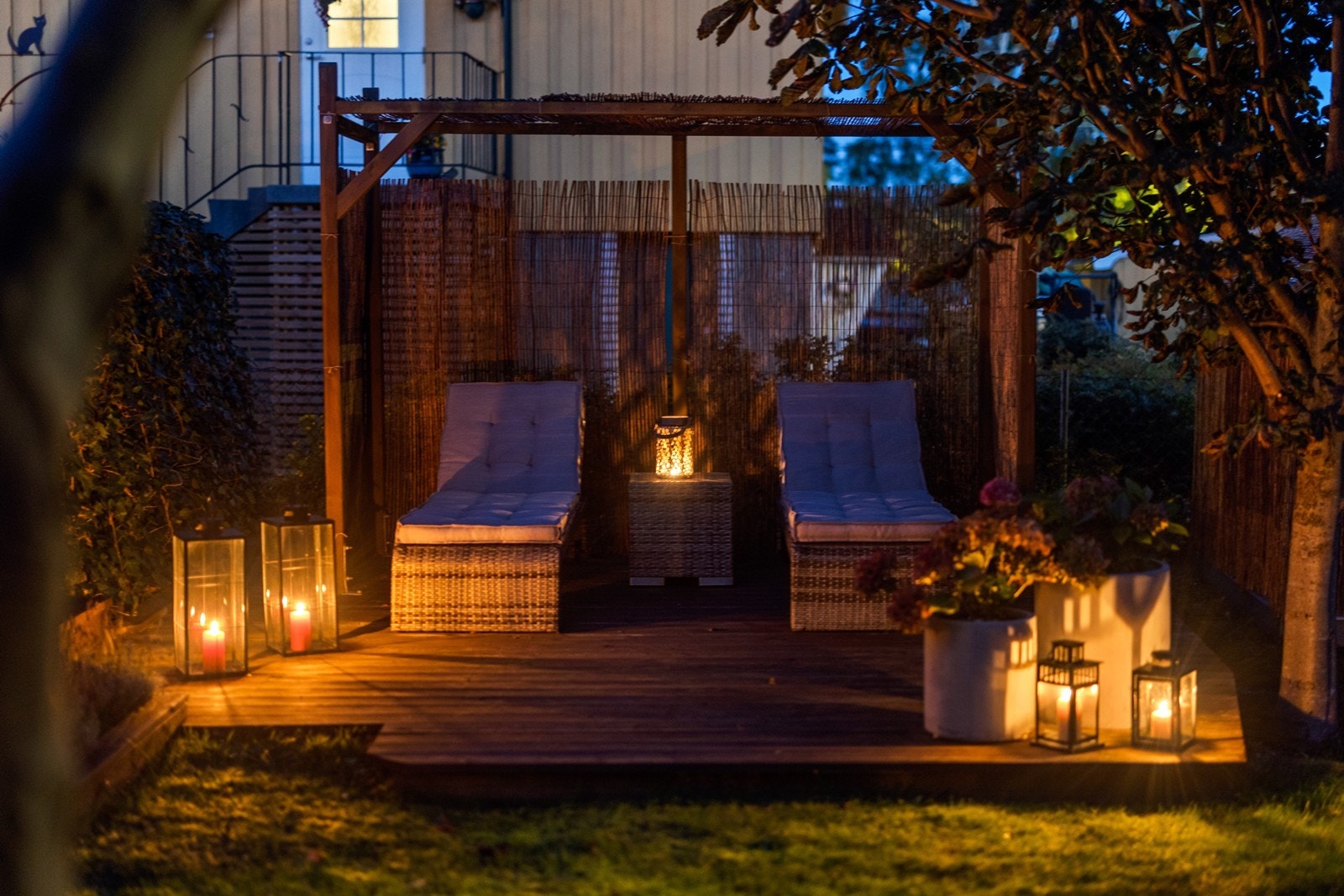 En av de mange markterrassene som er etablert på eiendommen. Galleribilde