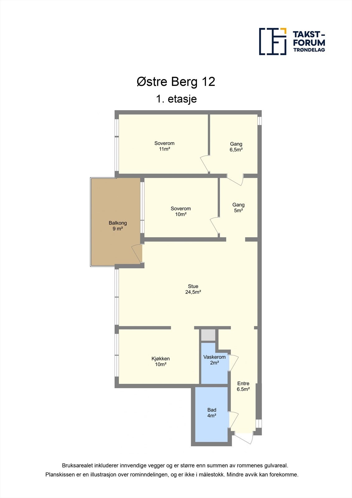 Plantegning 1. etasje. Galleribilde