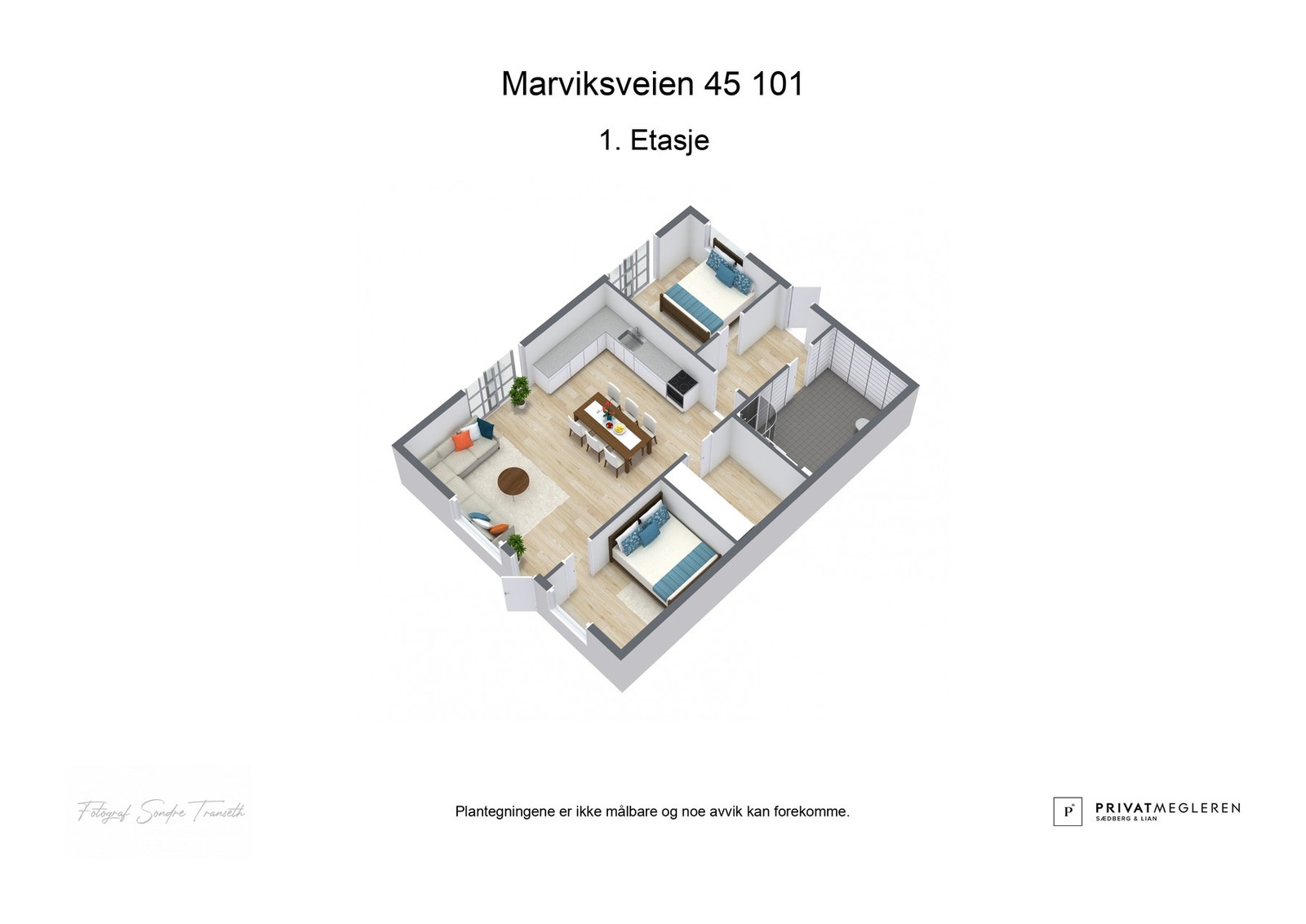 Plantegning - Marviksveien 45 Galleribilde