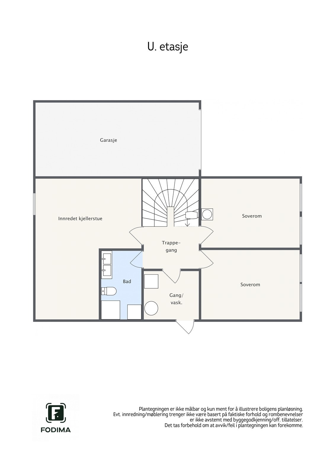 Plantegning underetasje Galleribilde
