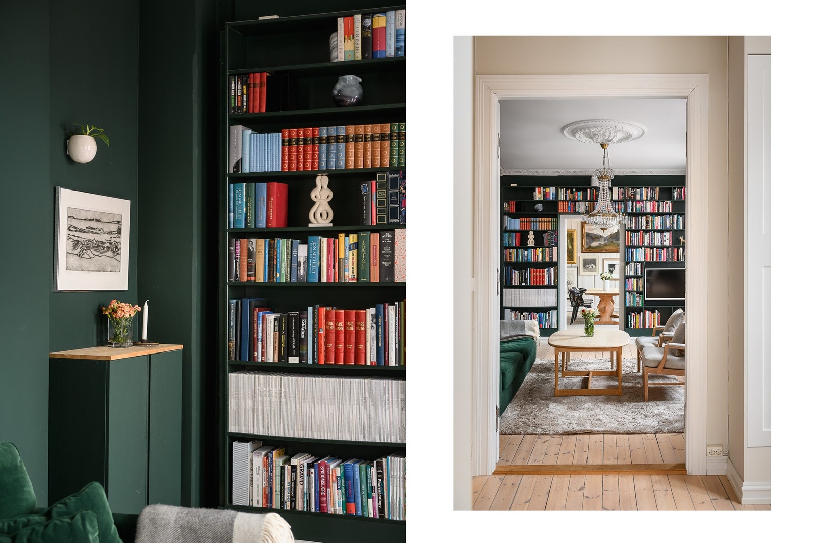 Nydelige detaljer som plassbygget bokhylle. Galleribilde