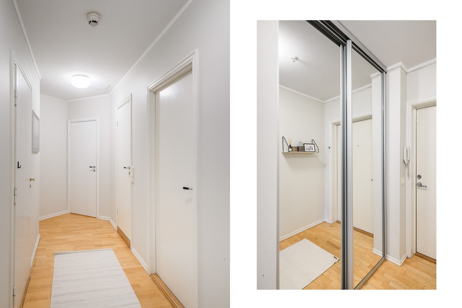 Stor entré med integrerte skap. Galleribilde