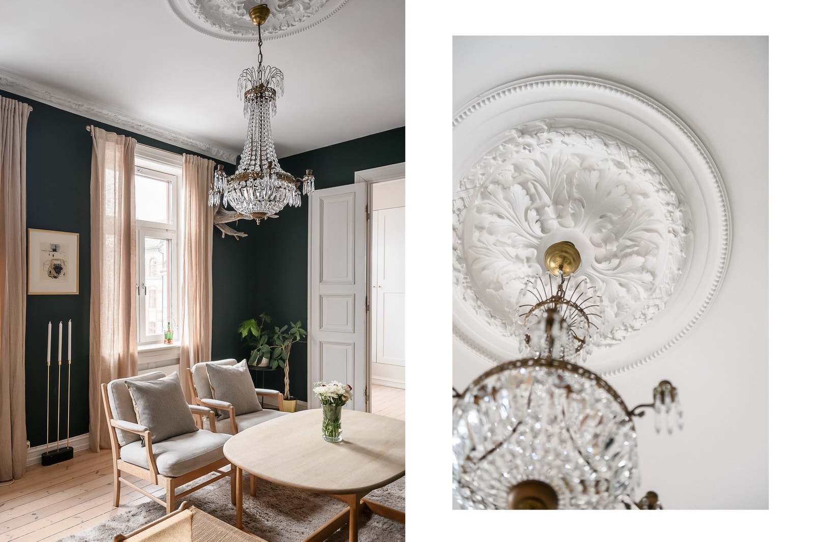 Flotte rosetter i flere av rommene. Galleribilde