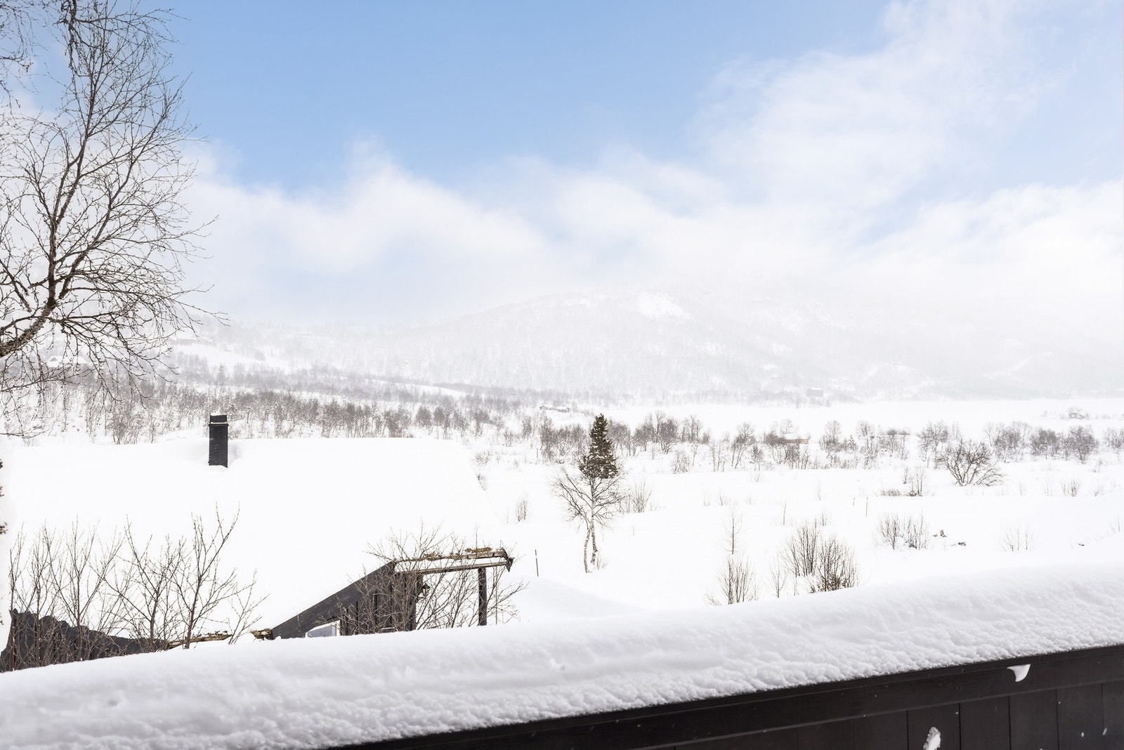 Nydelig utsikt over fjell og vannspeil. Torvetjønn er et supert bade/fiskevann hvor det også ligger en gapahuk/grillhytte Galleribilde