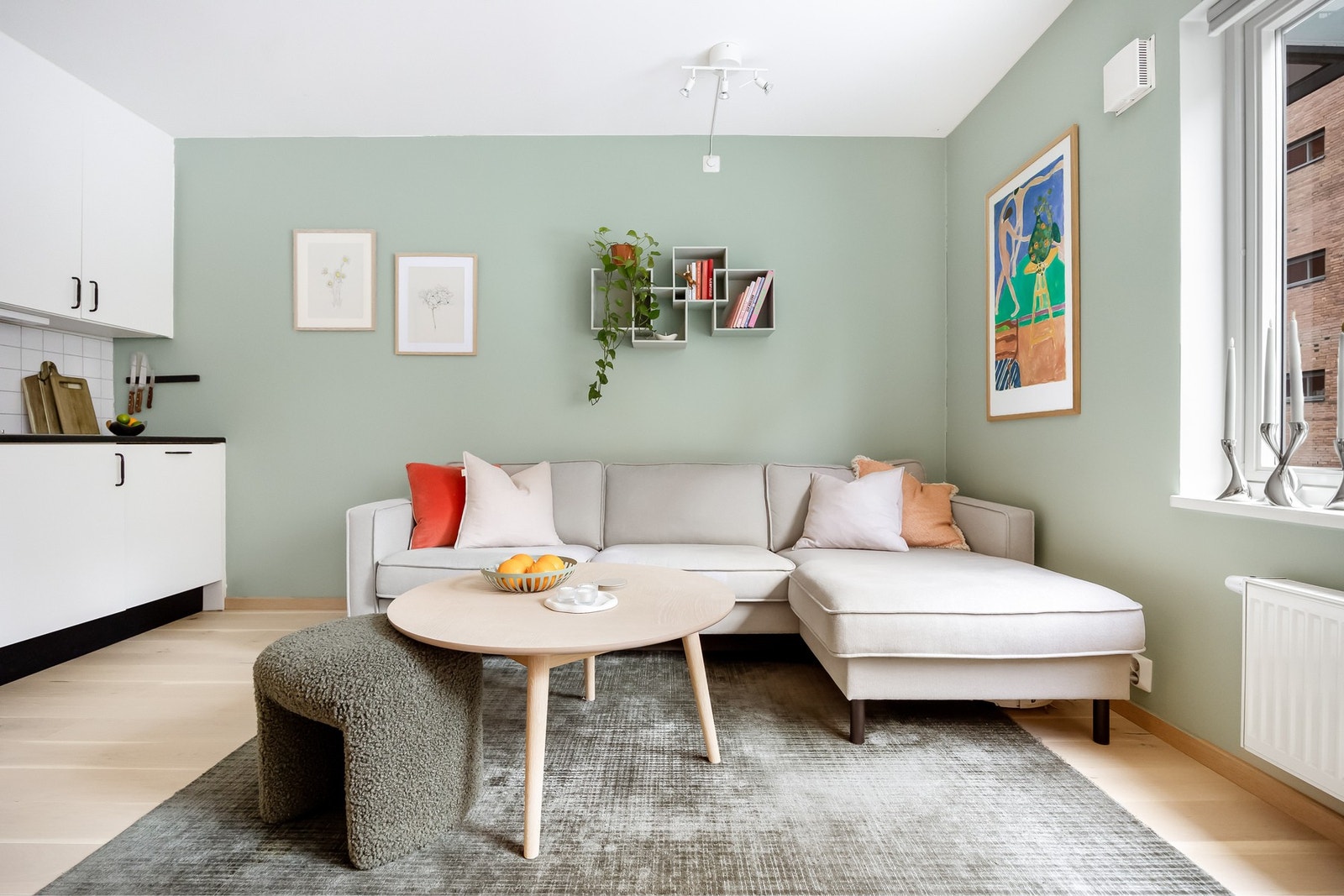 Naturlig avstand til tv-vegg. Galleribilde