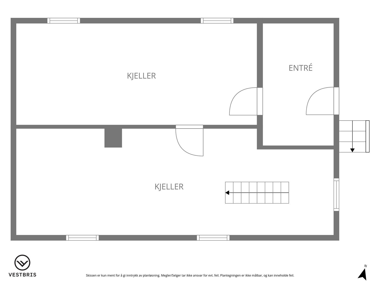 Plantegning - Kjelleretasje Galleribilde