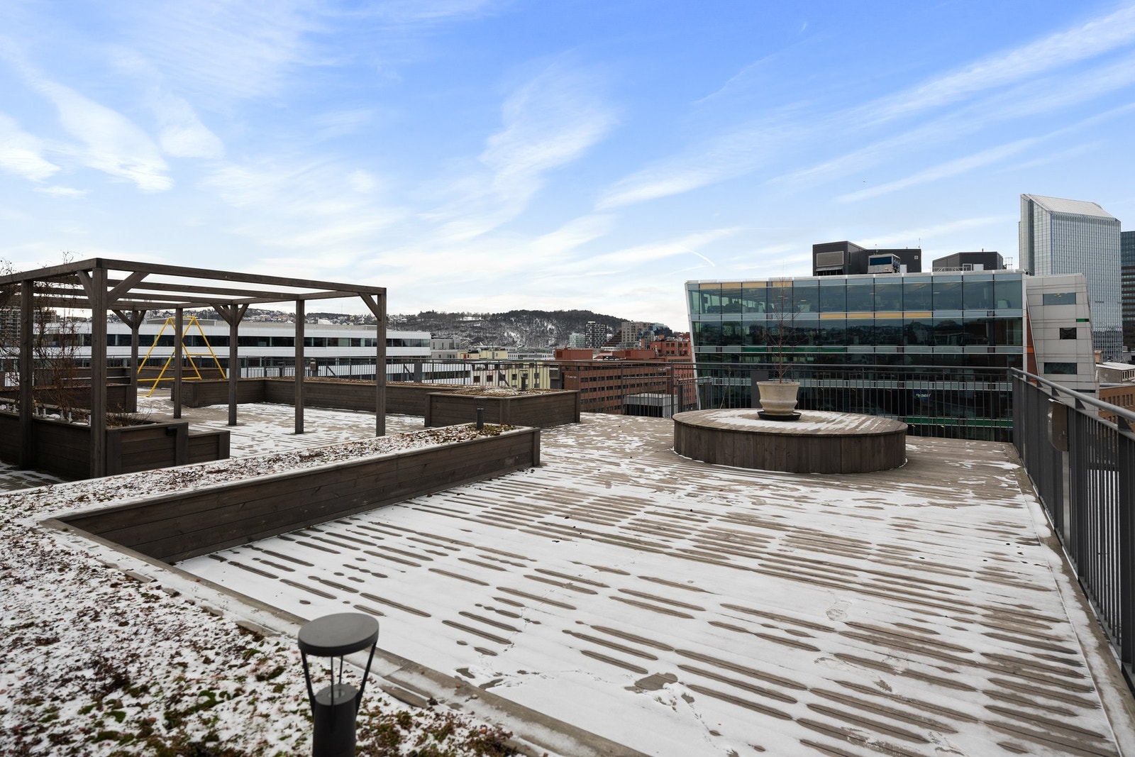 Borettslaget har en herlig takterrasse til glede for beboerne. Galleribilde