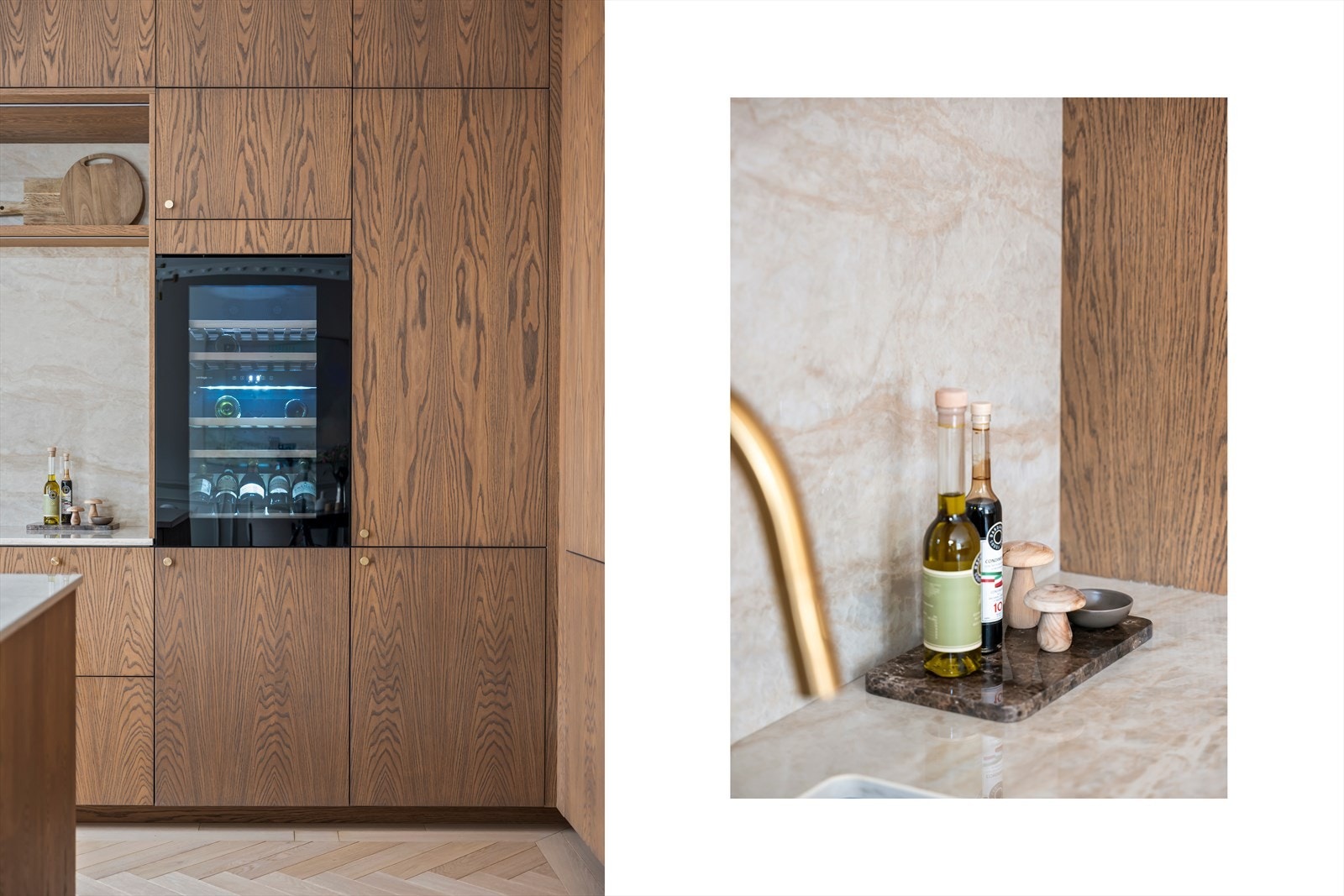 Gjennomførte materialvalg og detaljer på kjøkkenet. Galleribilde