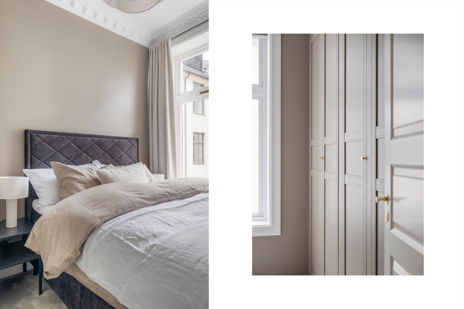 Hovedsoverommet har lunt teppegulv og plassbygde garderobeskap. Galleribilde