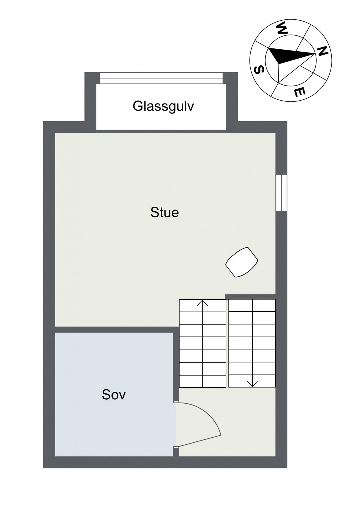 3. halvplan består av soverom. Galleribilde