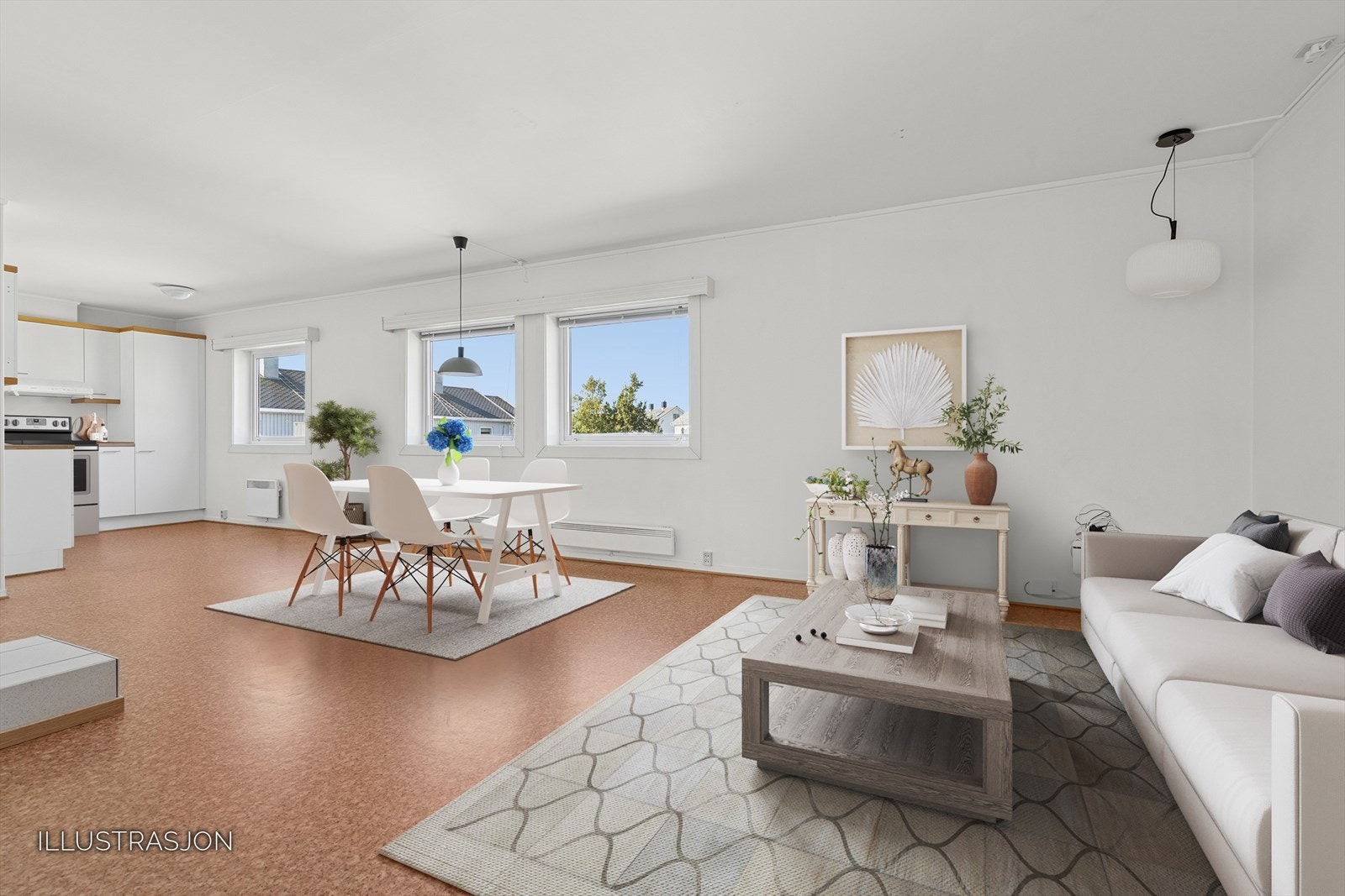 Stue digital mæbelering- illustrasjon Galleribilde