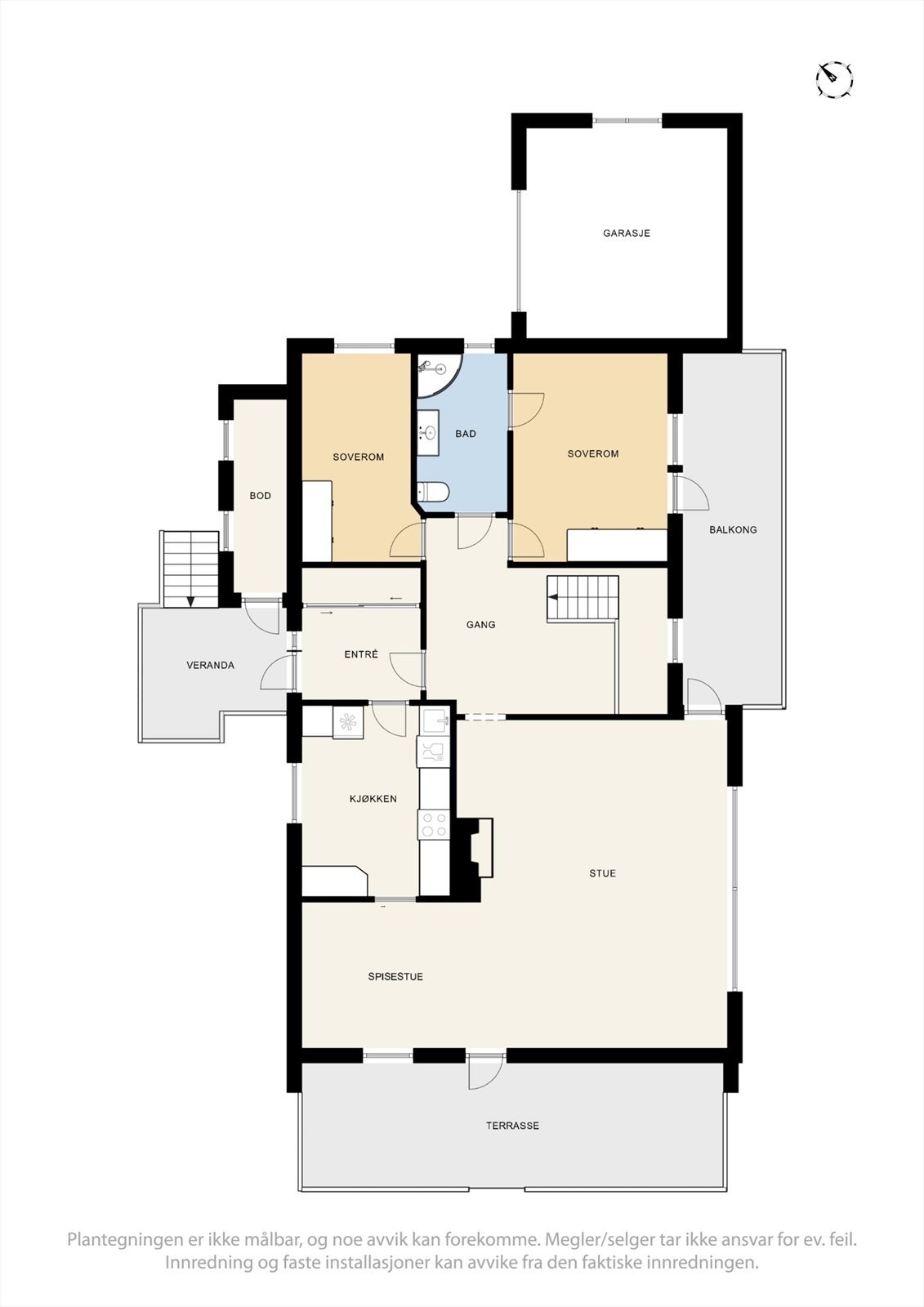 Plantegning 1. etasje Galleribilde