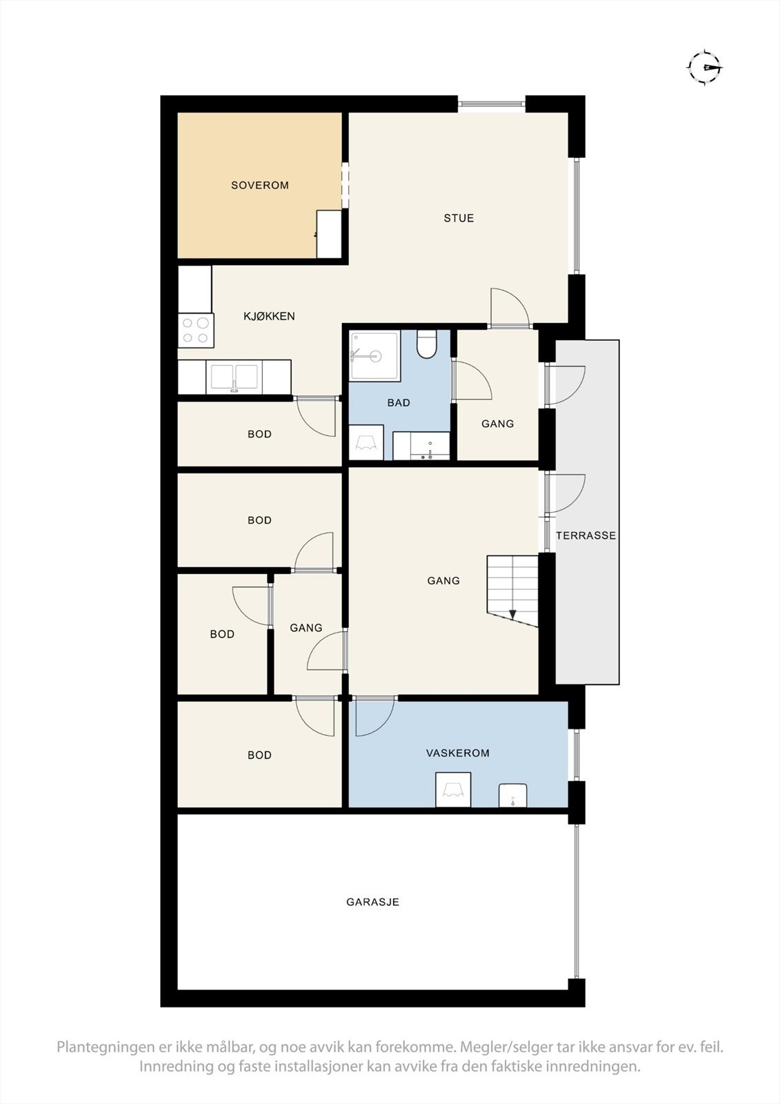 Plantegning underetasje. Galleribilde