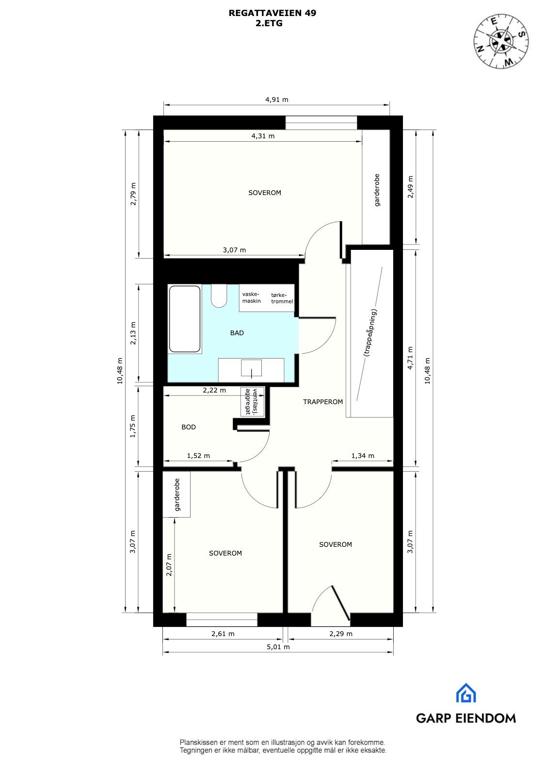 Plantegning 2. etasje Galleribilde