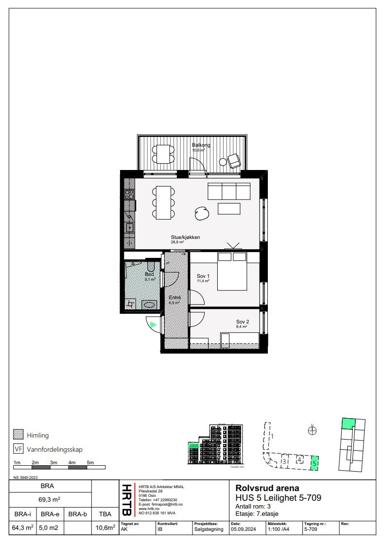 Leilighet 5-709 (7. etasje) Galleribilde
