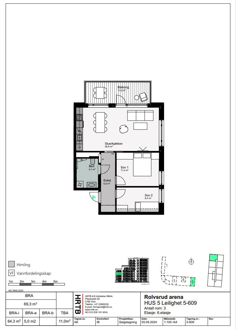 Leilighet 5-609 (6. etasje) Galleribilde