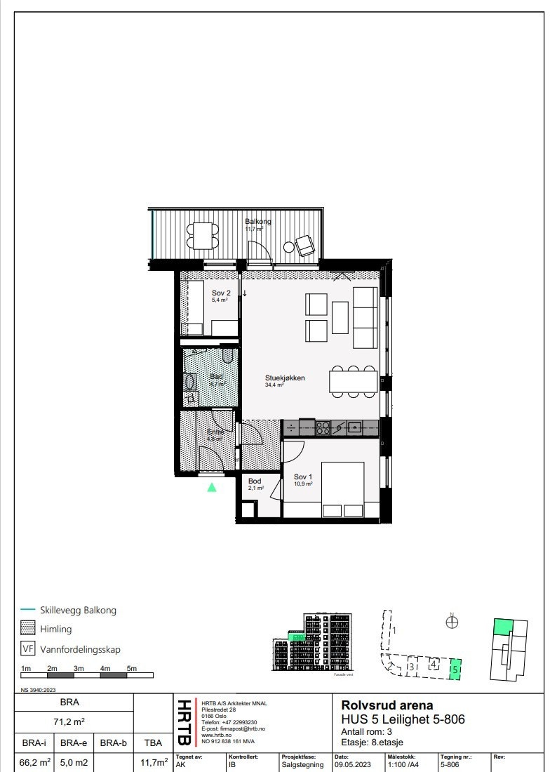 Leilighet 5-806 (8. etasje) Galleribilde