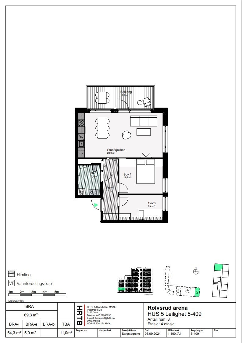 Leilighet 5-409 (4. etasje) Galleribilde