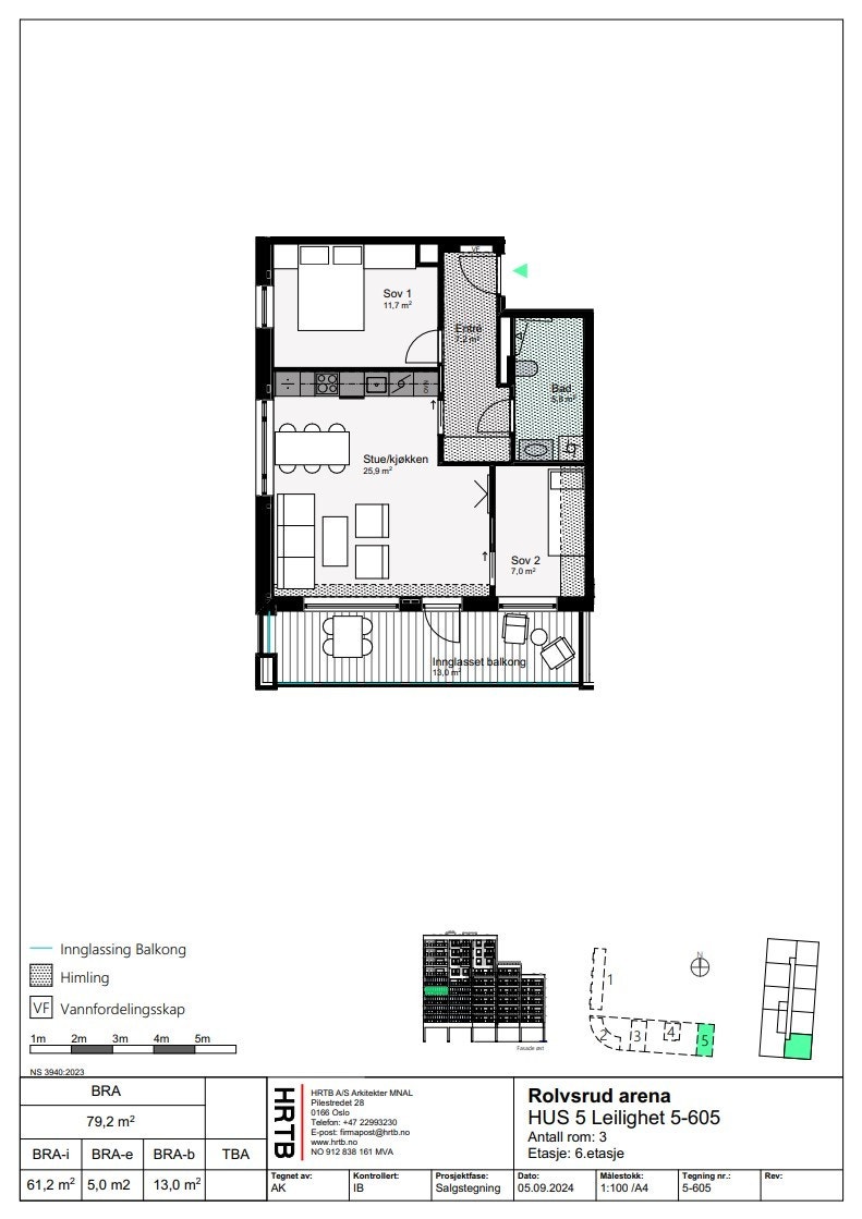 Leilighet 5-605 (6. etasje) Galleribilde