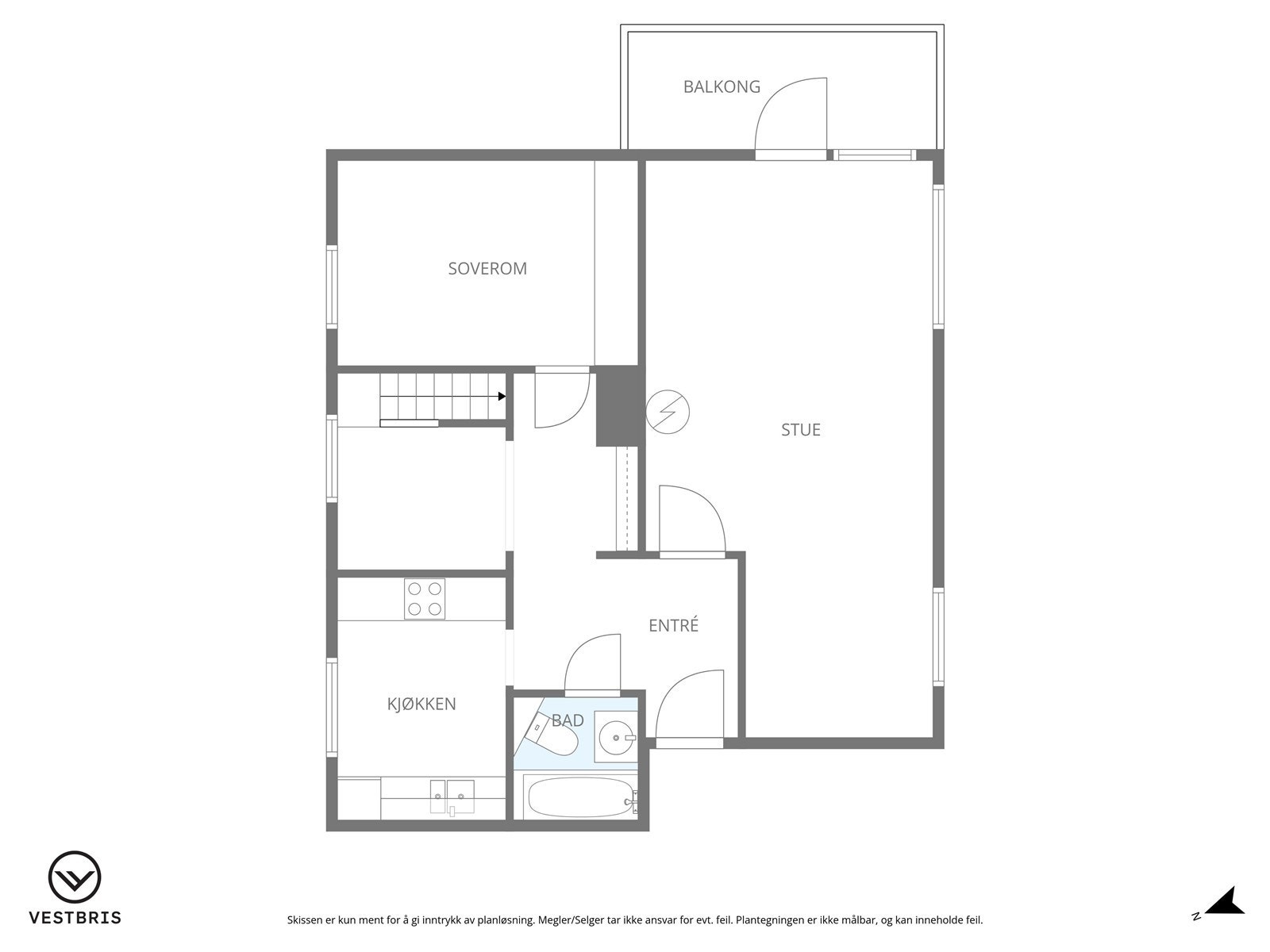 Praktisk god planløsning Galleribilde