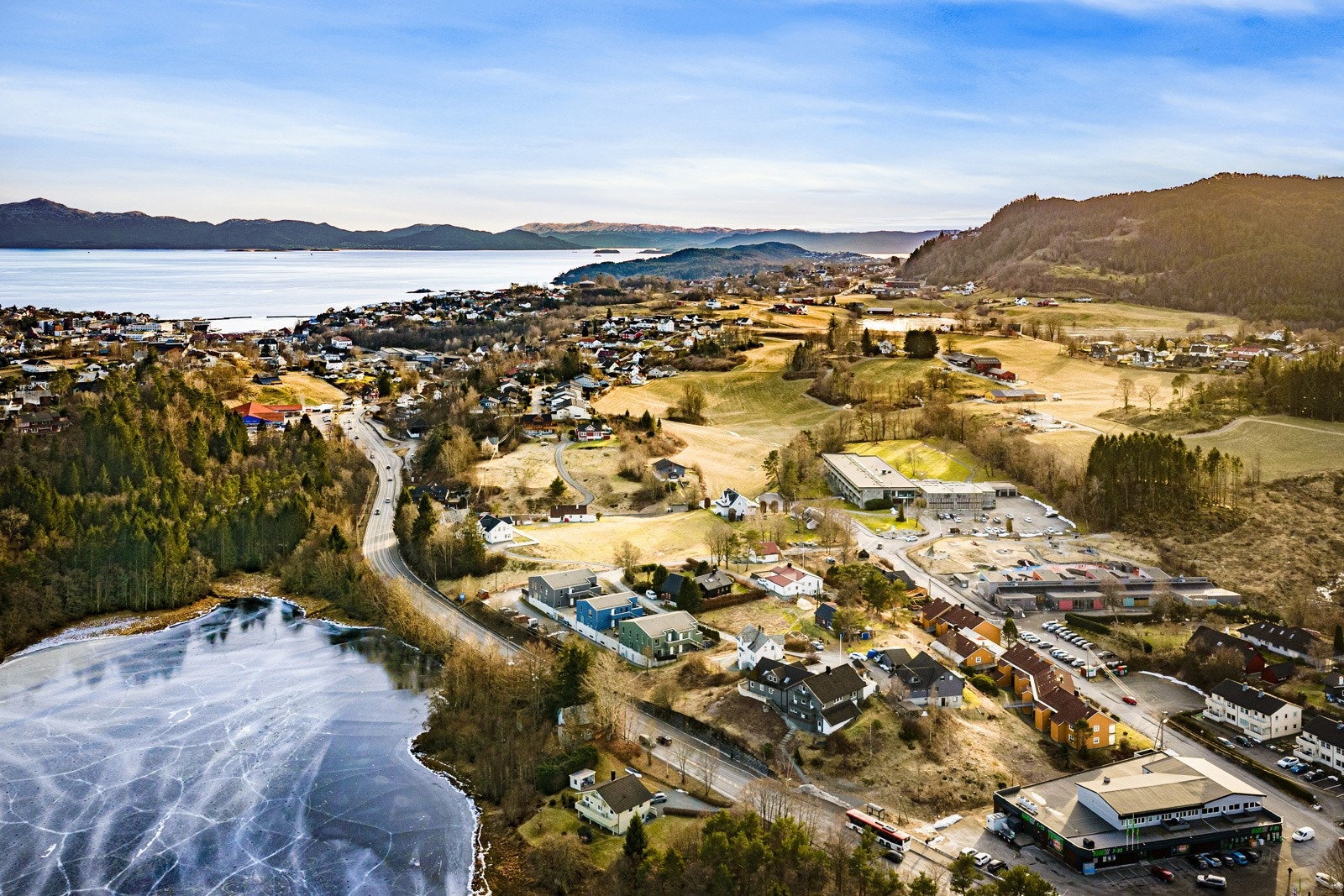 Luftfoto området. Galleribilde