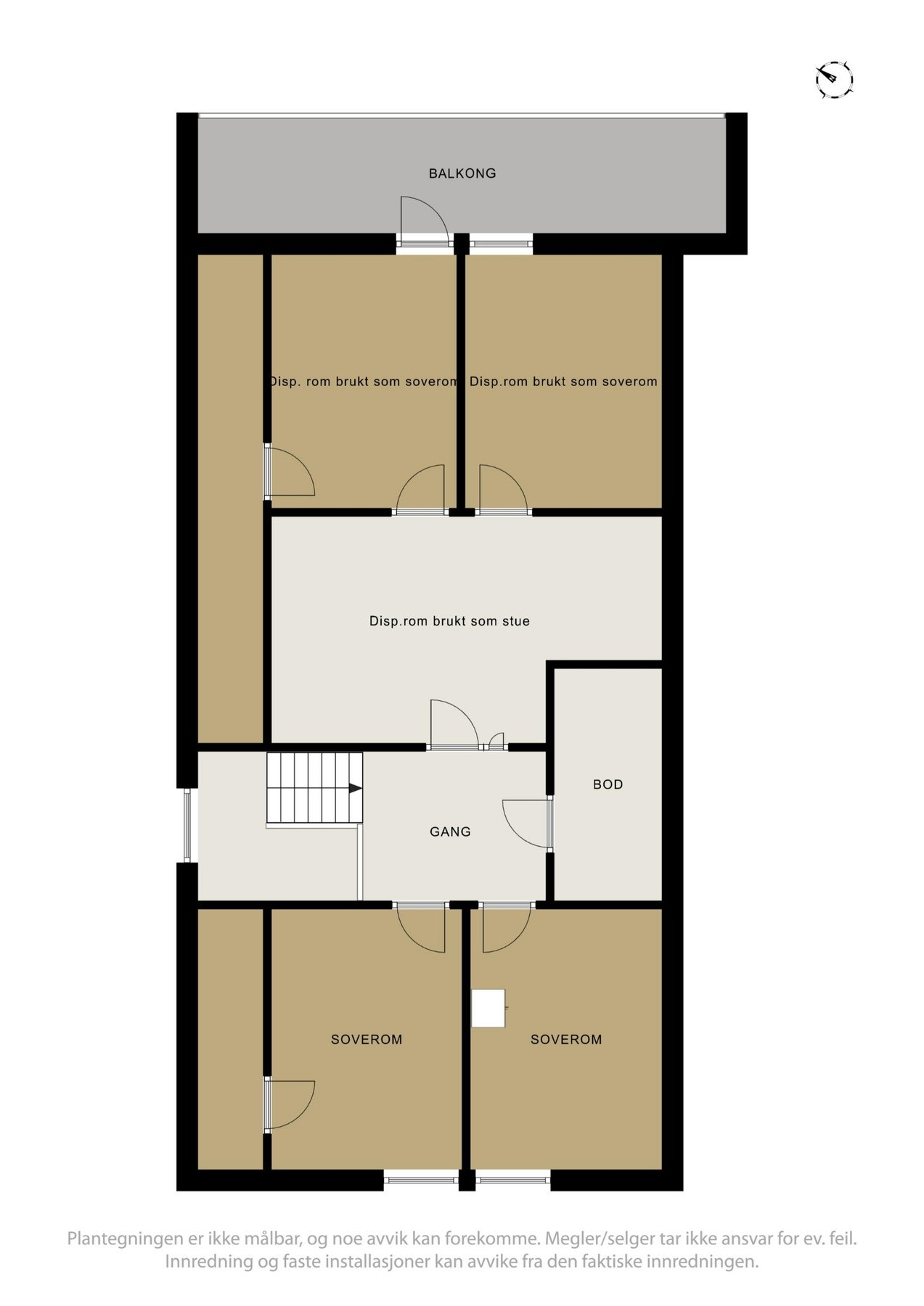 Plantegning loftsetasjen Galleribilde