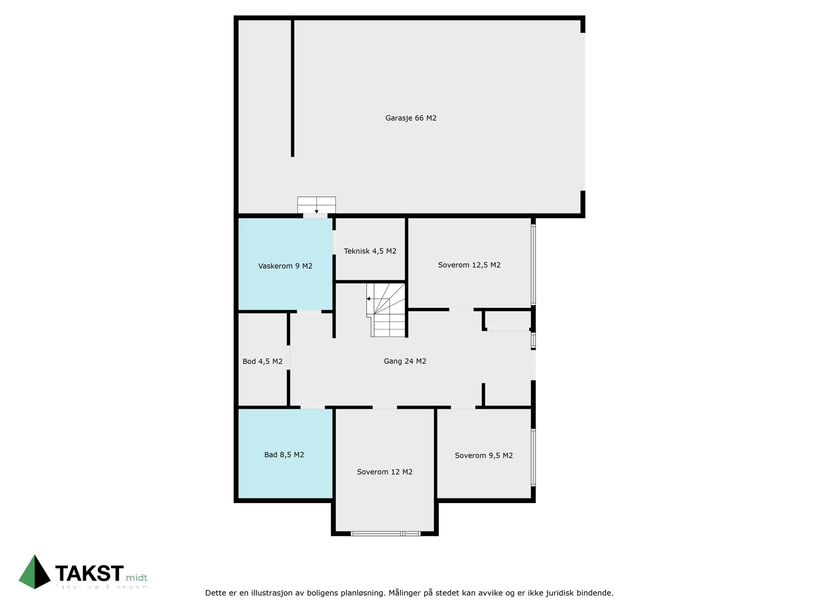 Planskisse sokkeletasje Galleribilde