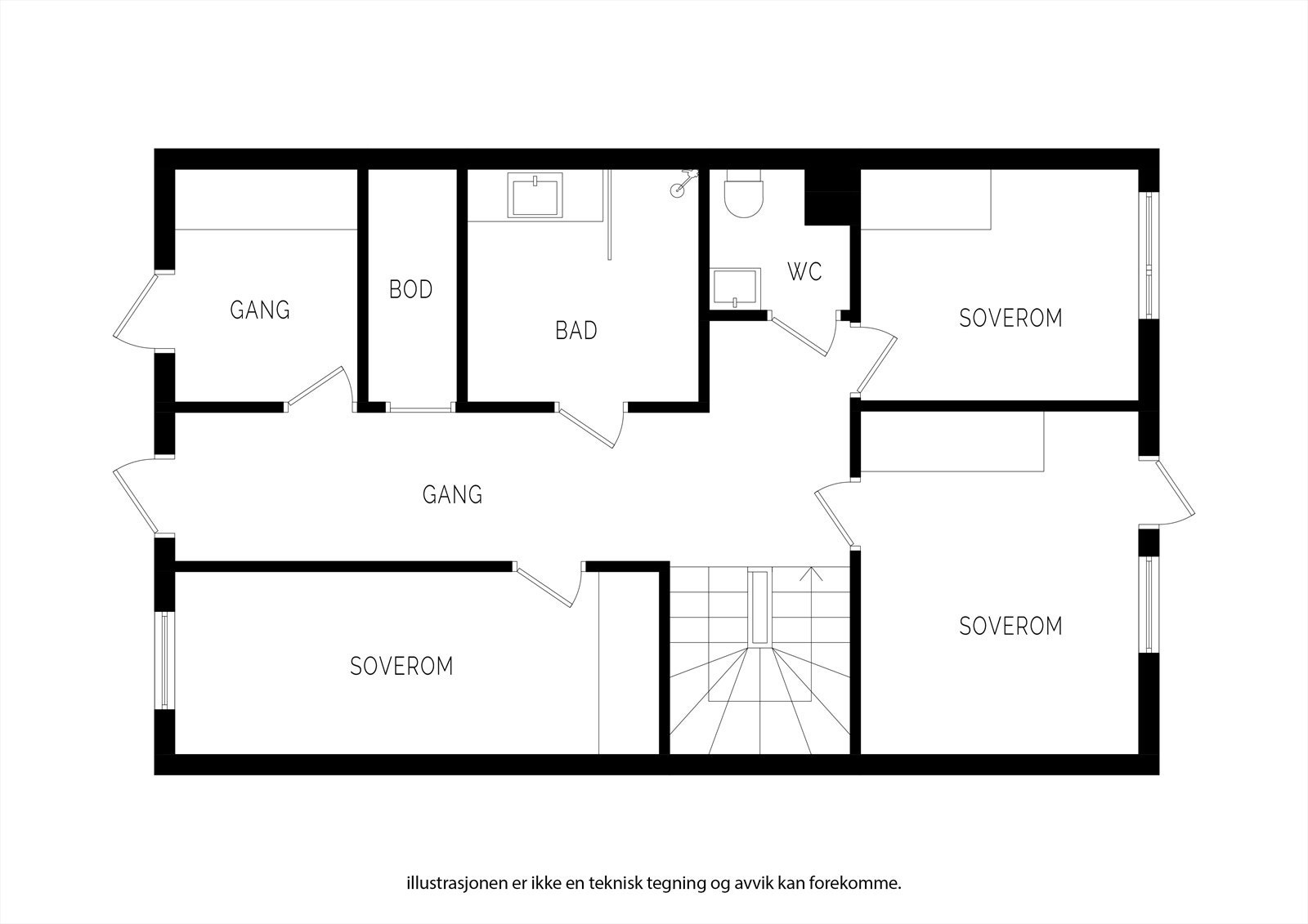 Plantegning første etasje Galleribilde