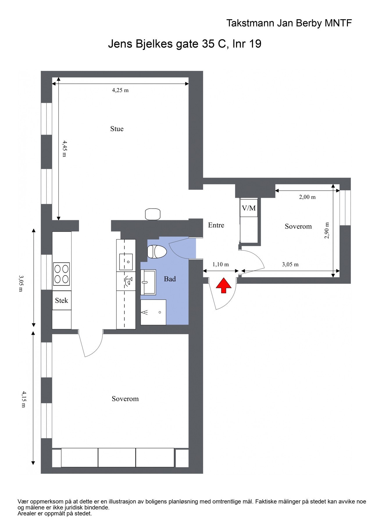 Plantegning til orientering. Velkommen til en svært gjennomført og klassisk 3-roms med høy standard! Galleribilde