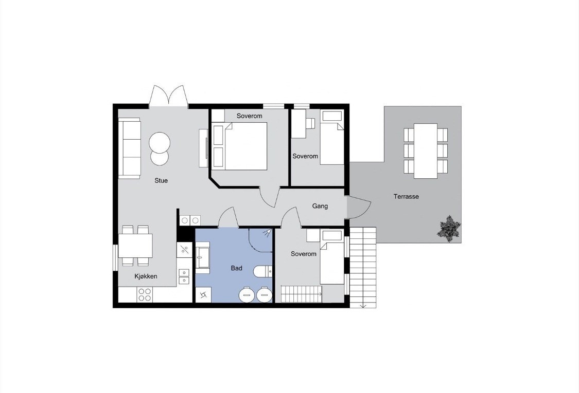 Plantegning av leiligheten Galleribilde