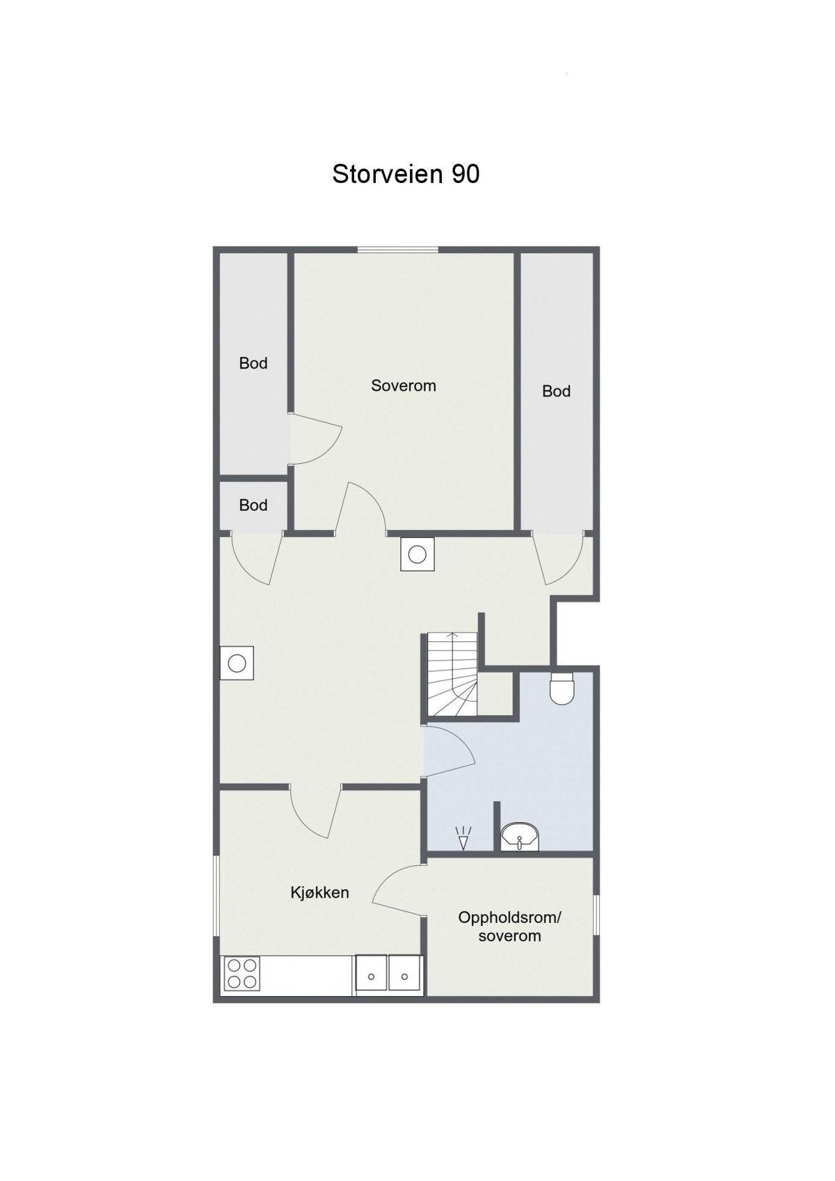 Planløsning andre etasje. Galleribilde