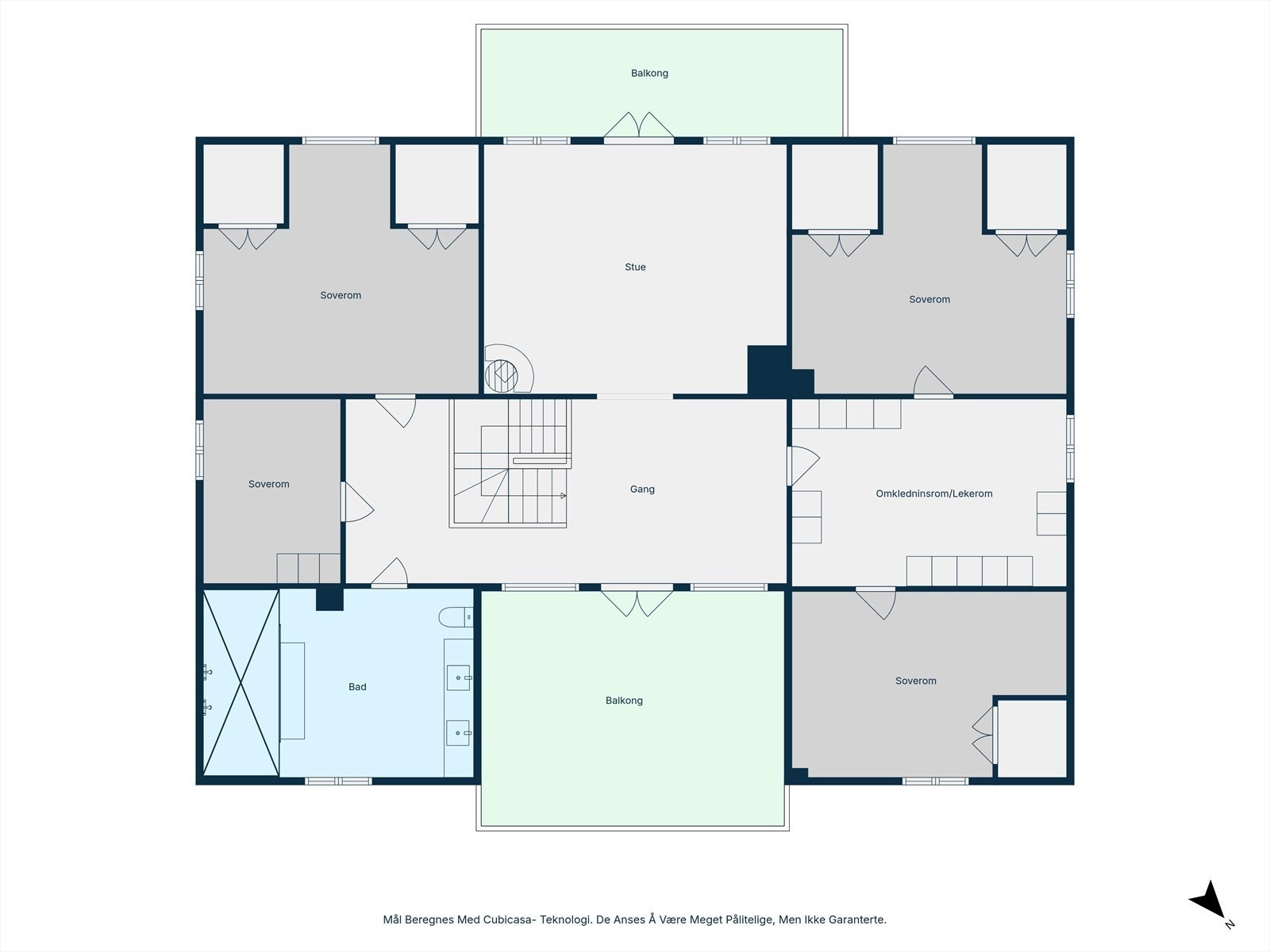 Plantegning 2. etasje Galleribilde