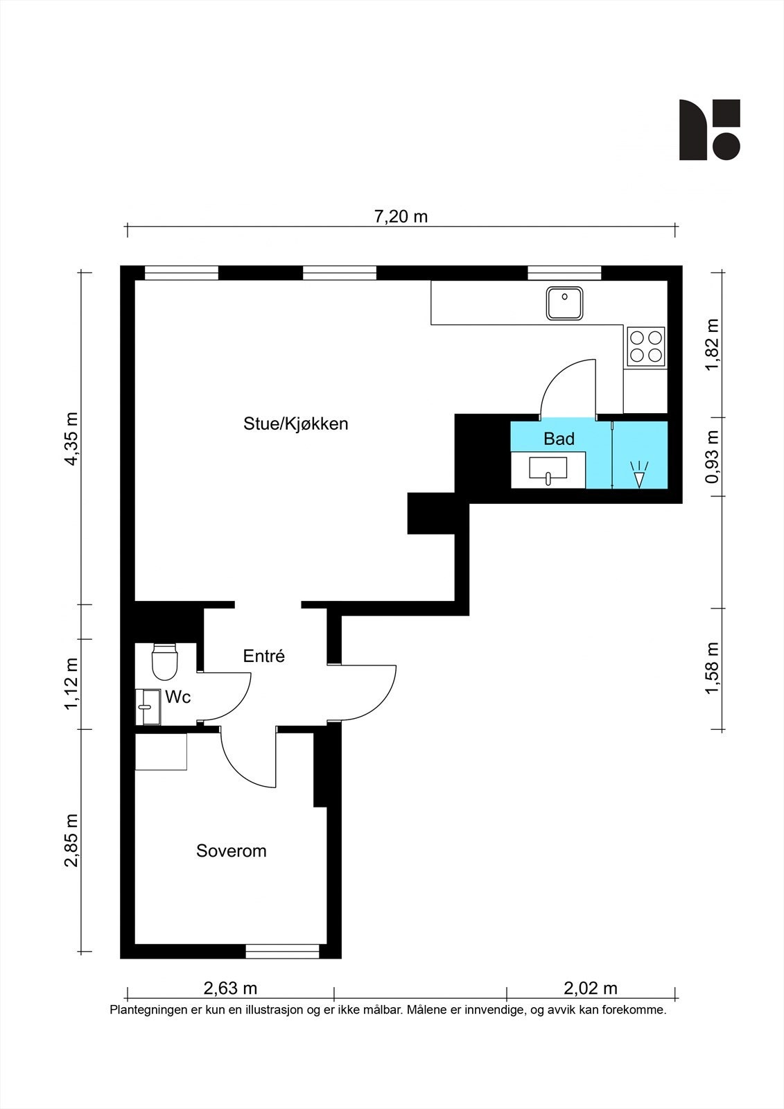 La oss se nærmere på boligens planskisse før du blar videre, slik at du får orientert deg litt. Galleribilde