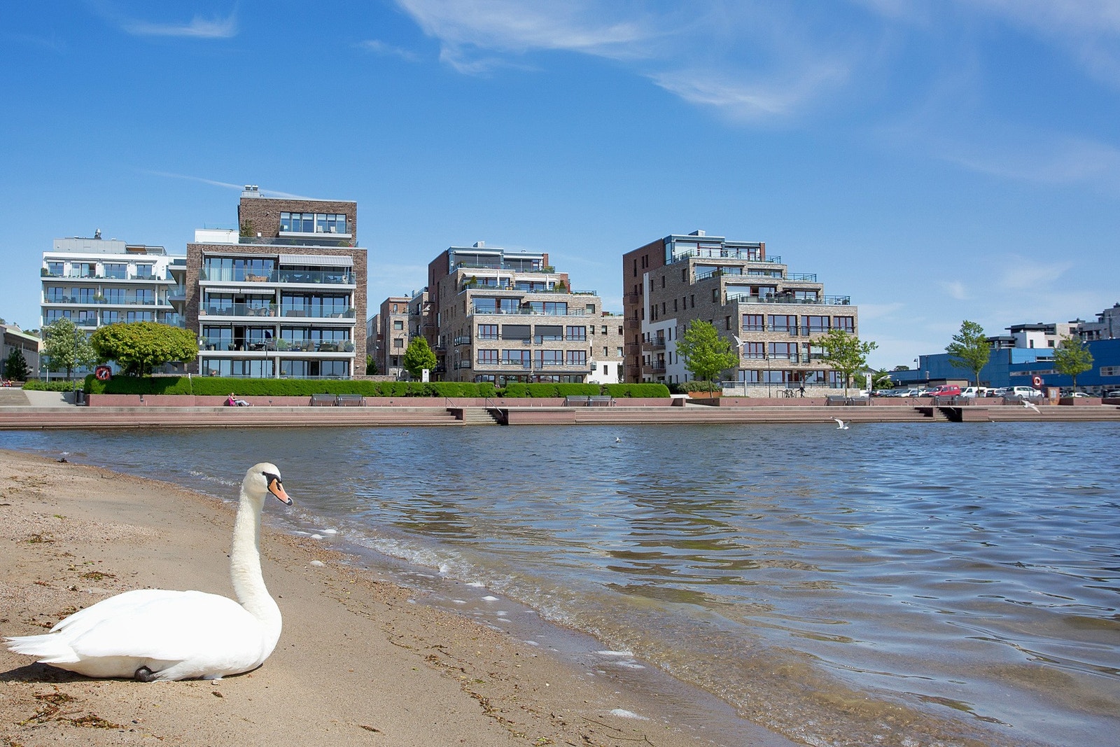 Fra den flotte Bystranda hvor det er langgrundt Galleribilde
