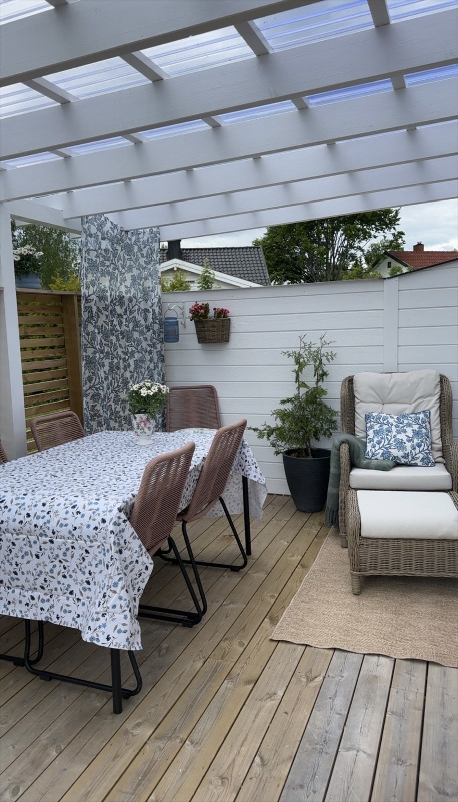 Terrassen kan møbleres i flere soner og innbyr virkelig til god stemning og ro. Galleribilde