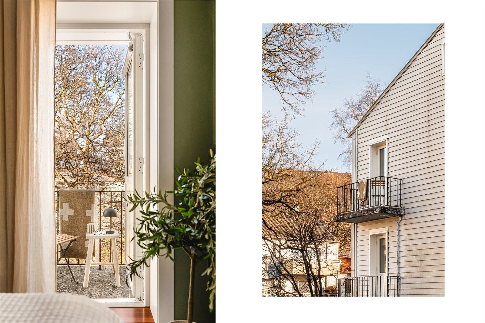 Her er det også utgang til nordvendt balkong. Nyt morgenkaffen med utsikt over nærområdet og byfjellene. Galleribilde