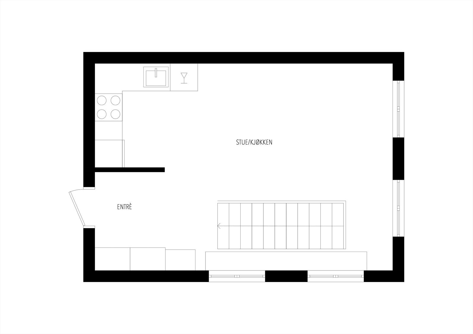 Plantegning 1. etasje. Galleribilde