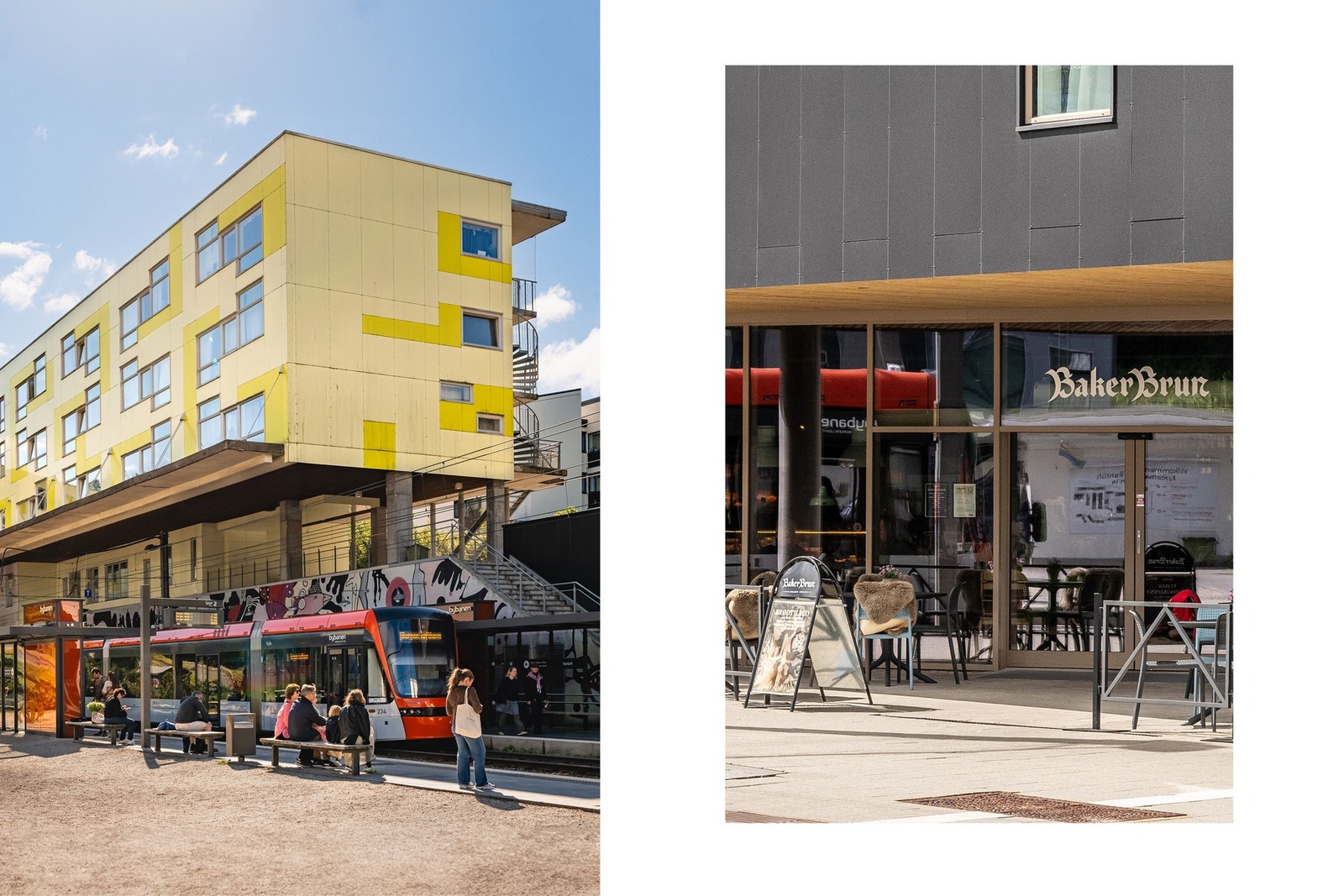 Bybanen, Baker Brun, Meny og Hageland kort vei fra ytterdøren Galleribilde