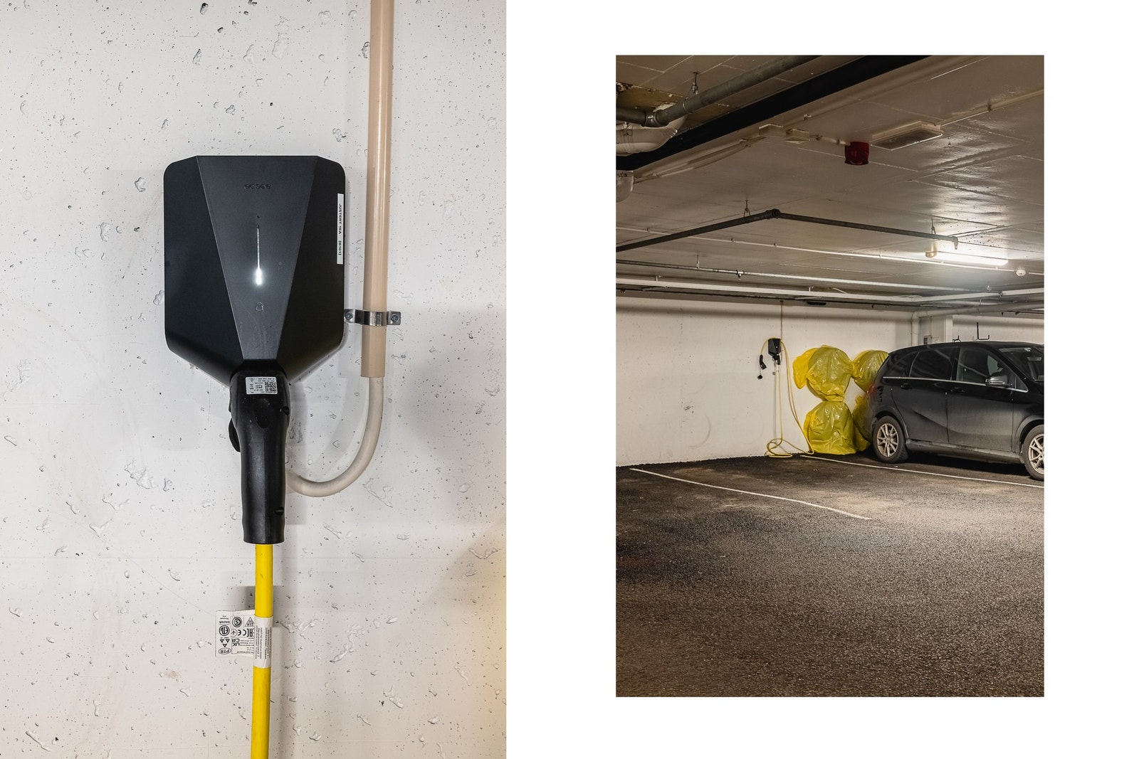 Parkeringsplassen har elbillader Galleribilde