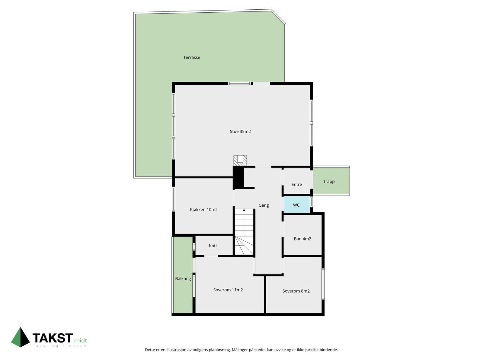 Planløsning hovedplan. Galleribilde