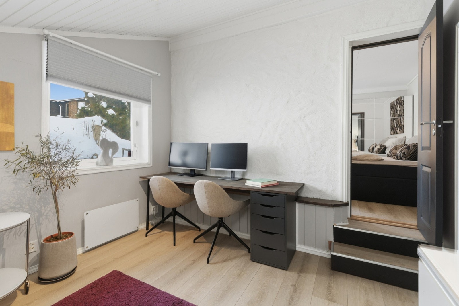 Påbygget innredet rom Galleribilde