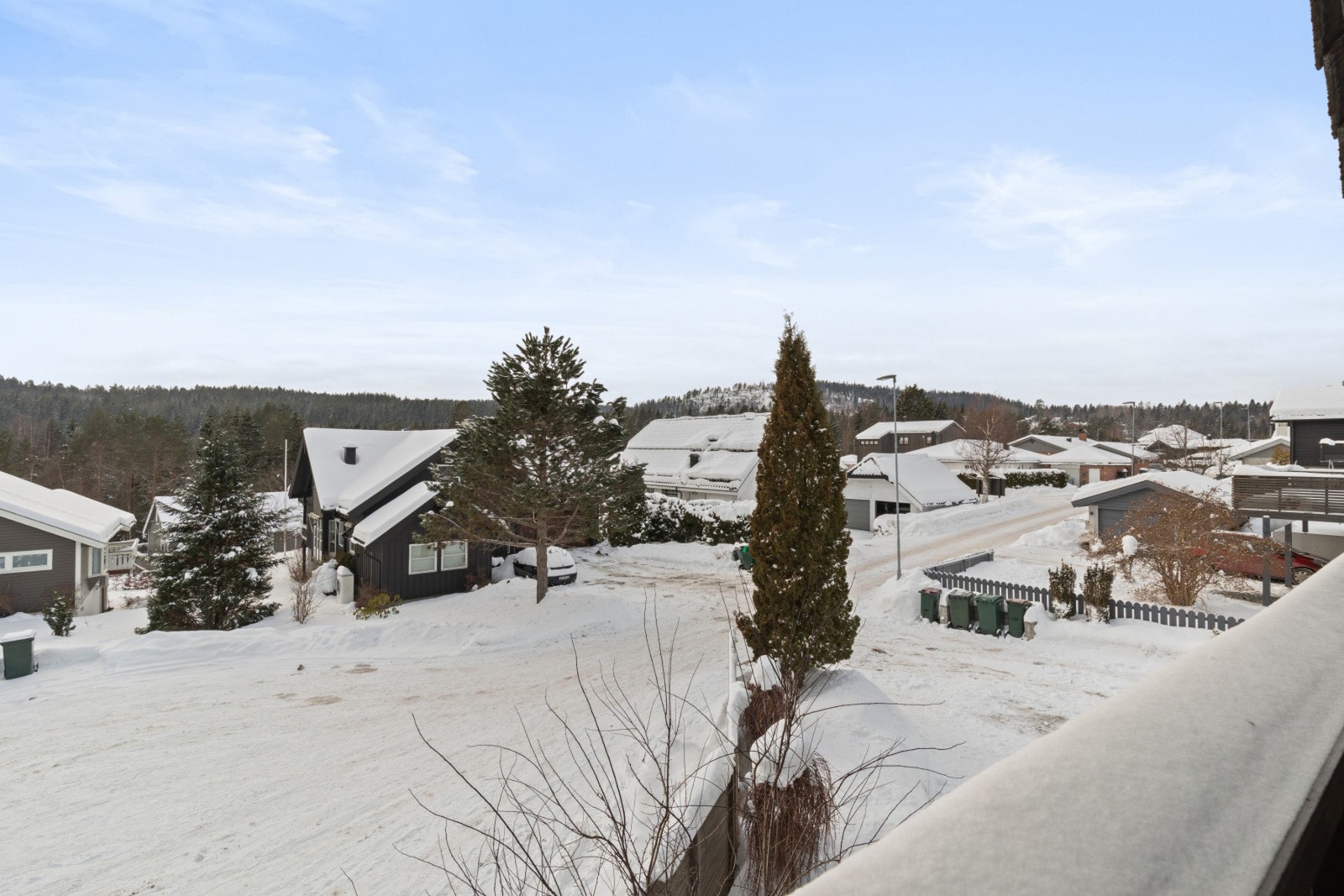 Flott utsikt fra balkongen Galleribilde