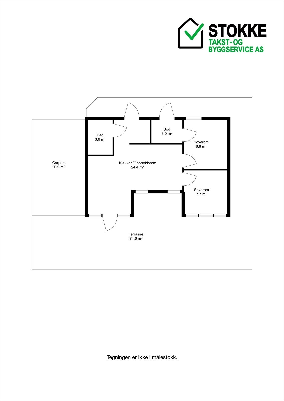 Skissert plantegning. Galleribilde