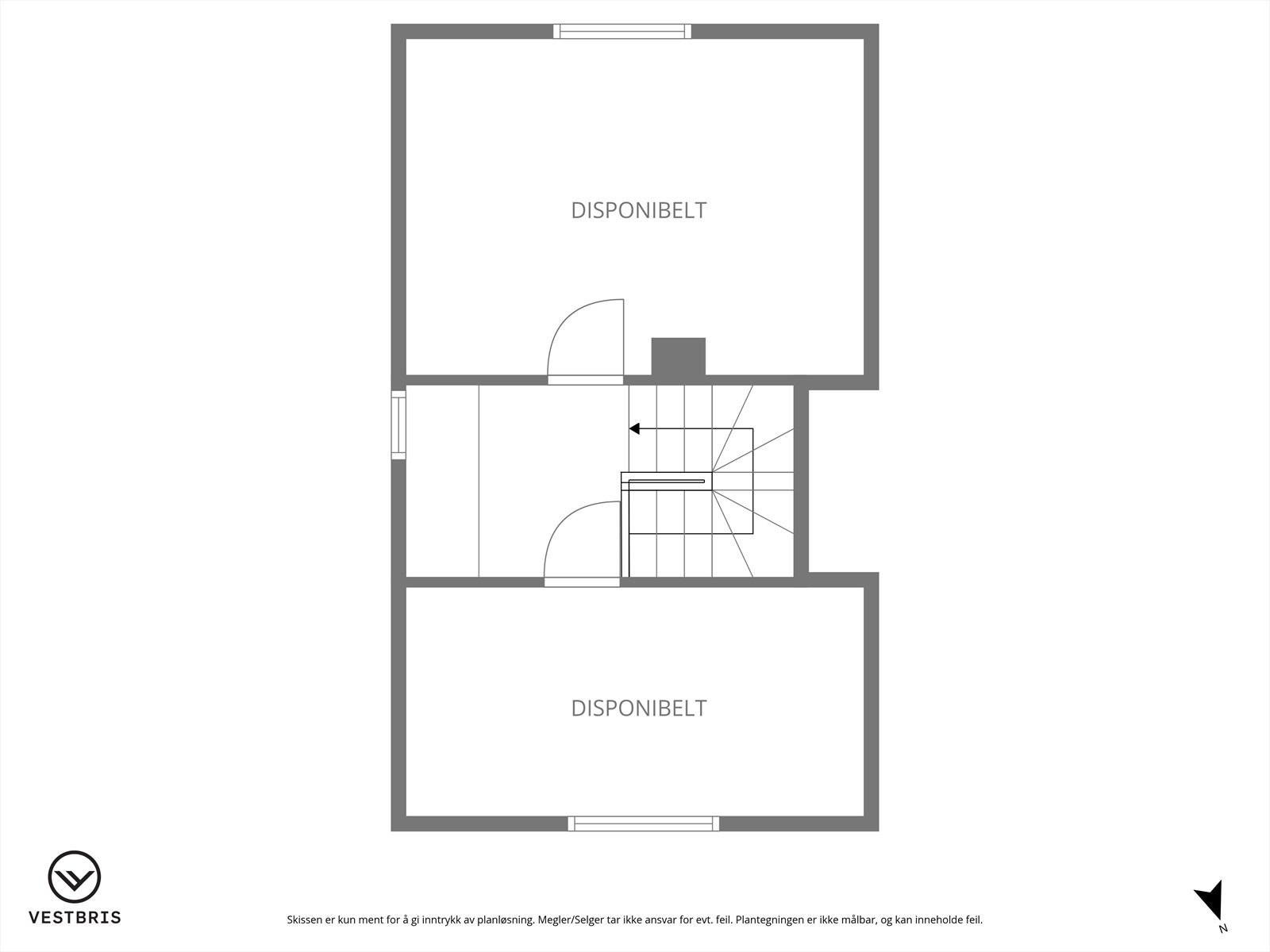 Plantegning loftsetasje Galleribilde