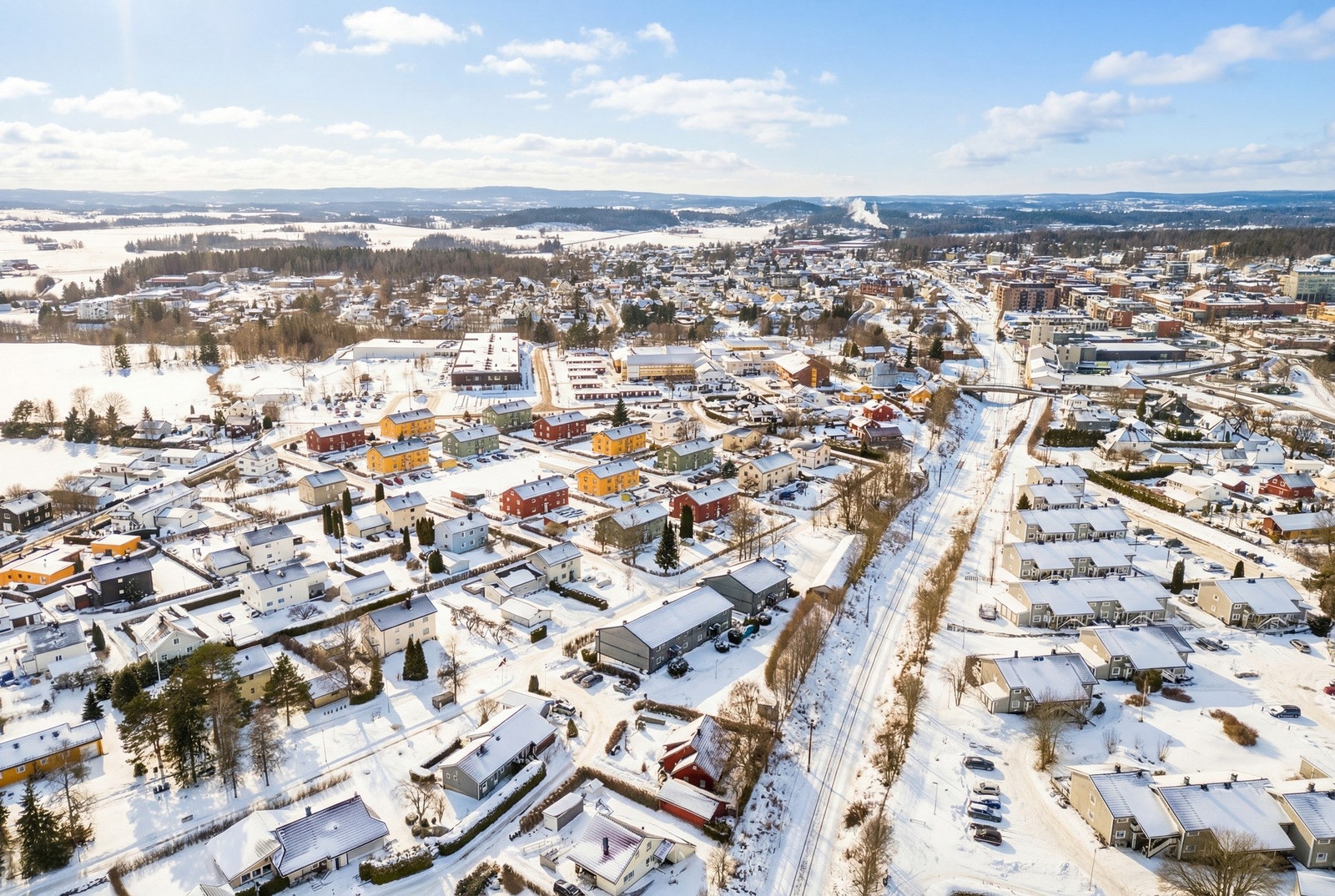 Det er kort vei til alt man trenger i hverdagen. Galleribilde