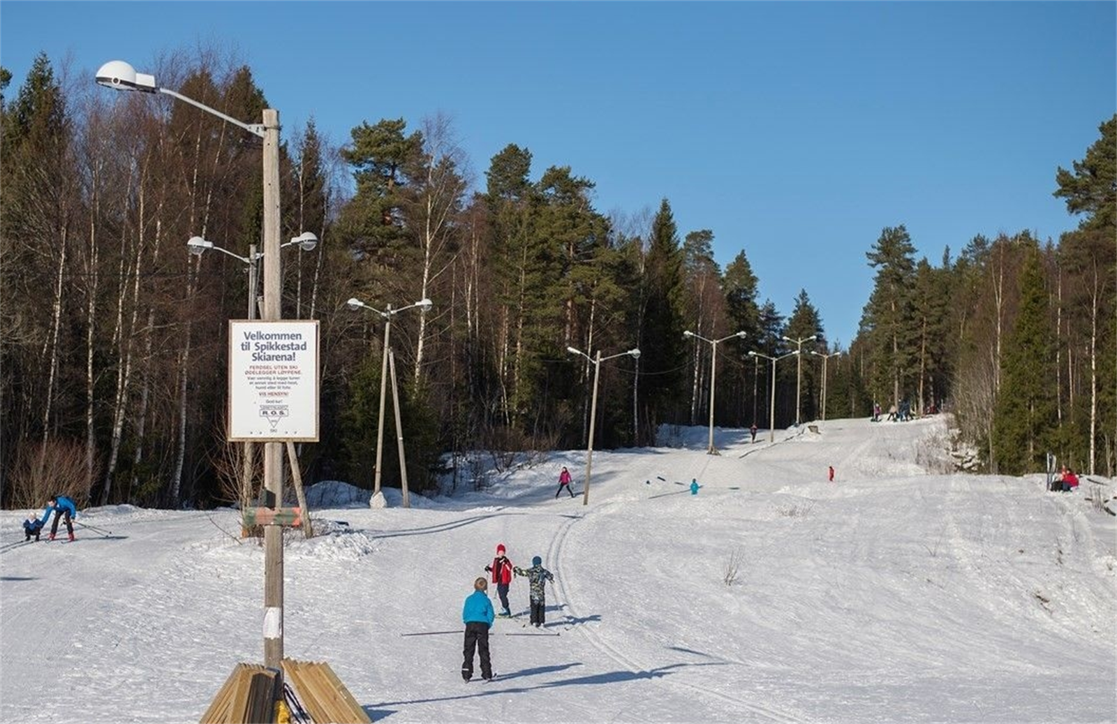 Kort vei til flott skiløyper og lysløype Galleribilde
