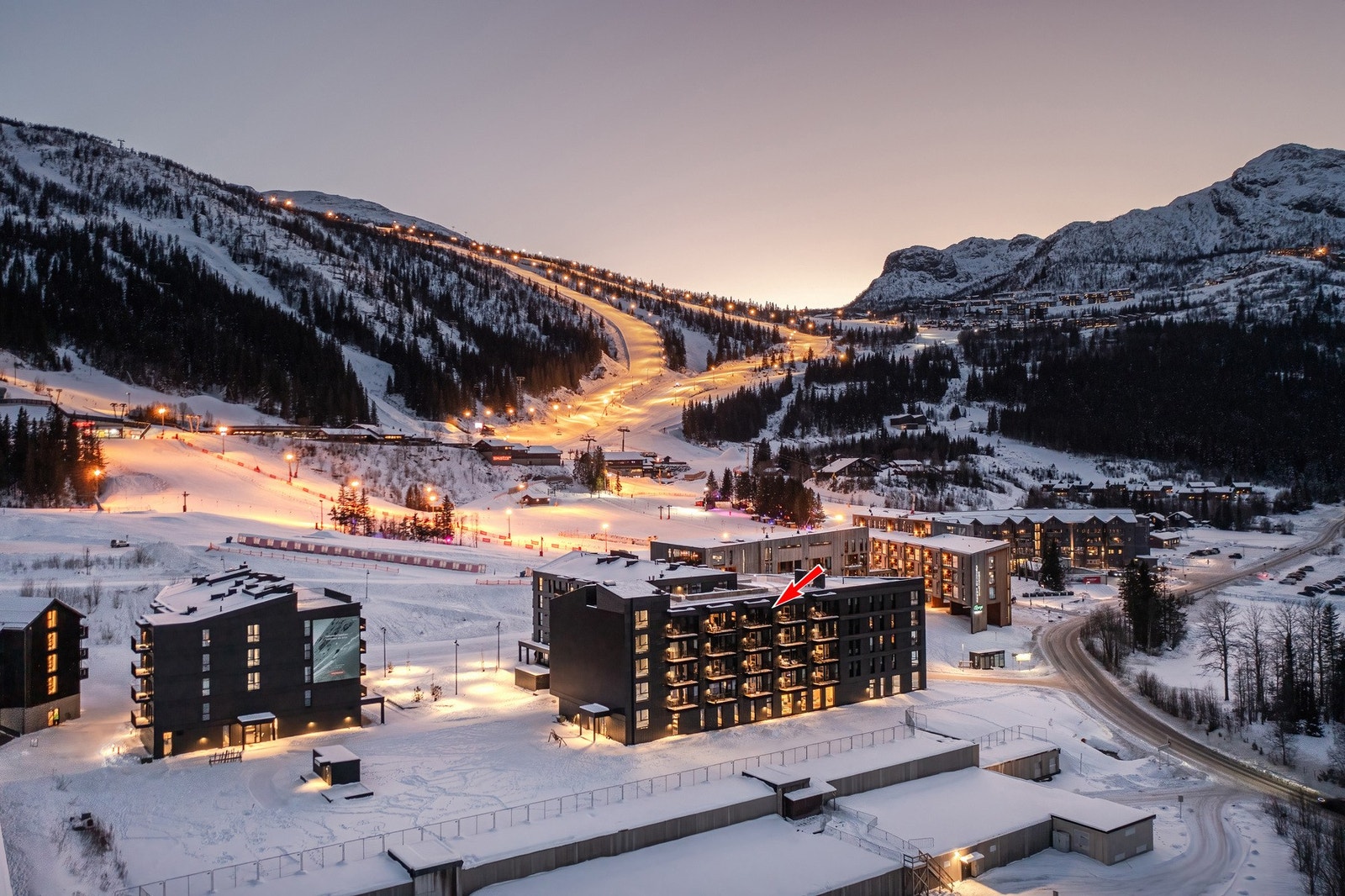 Leiligheten ligger med en perfekt plassering i Hemsedal skisenter. Galleribilde