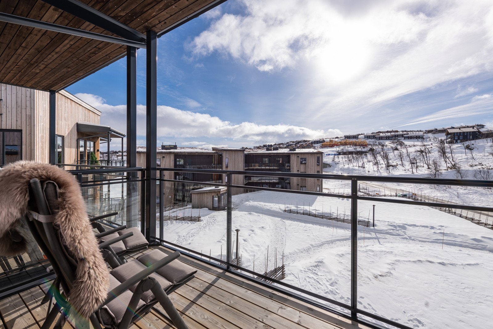 Bilder fra balkong vinter. Galleribilde