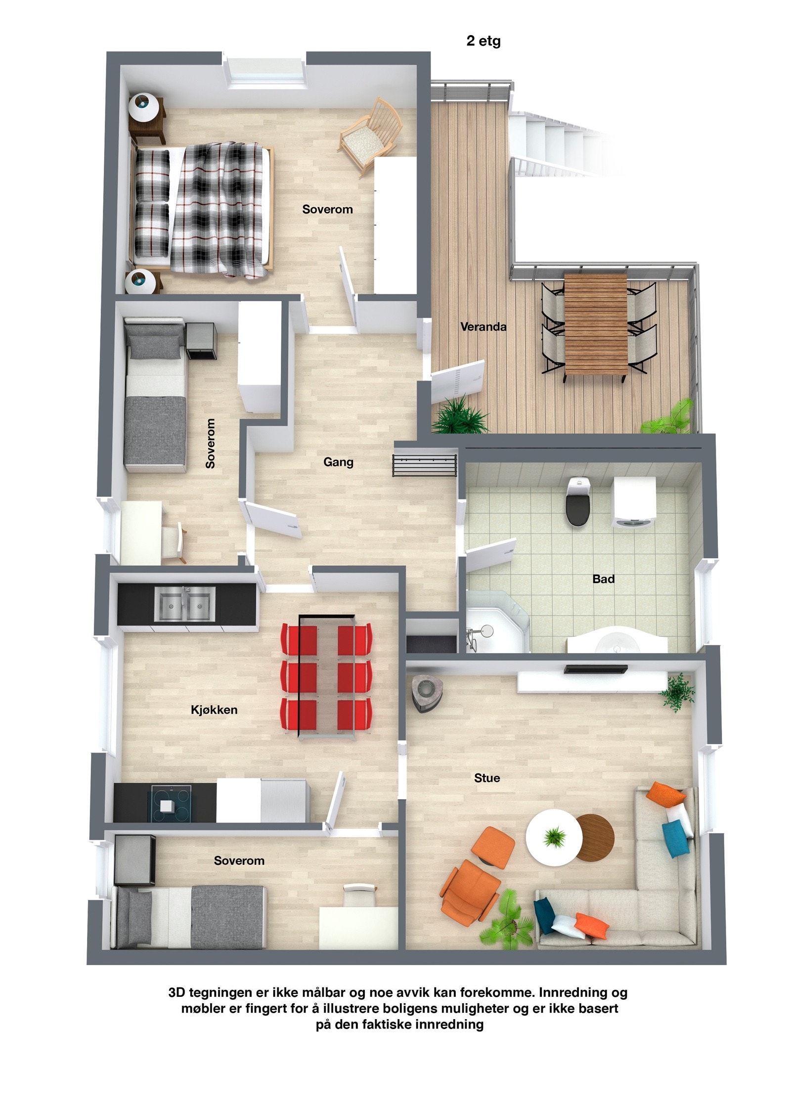 Plantegning 2. etasje Galleribilde